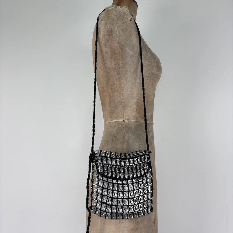 Vintage metallic can tab pouch bag