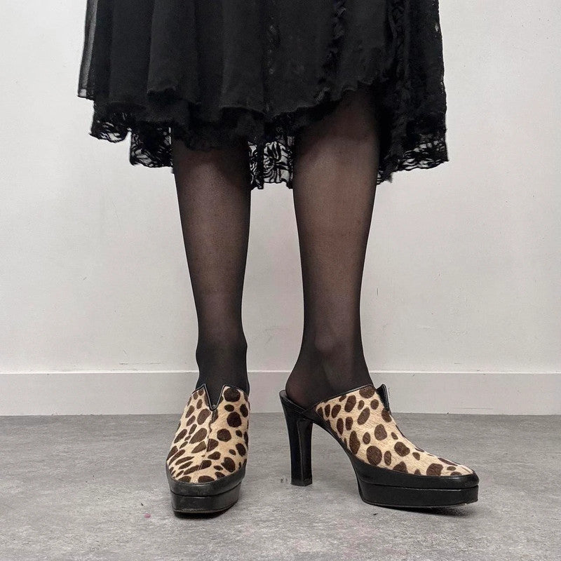 pony hair cow hide mule heels