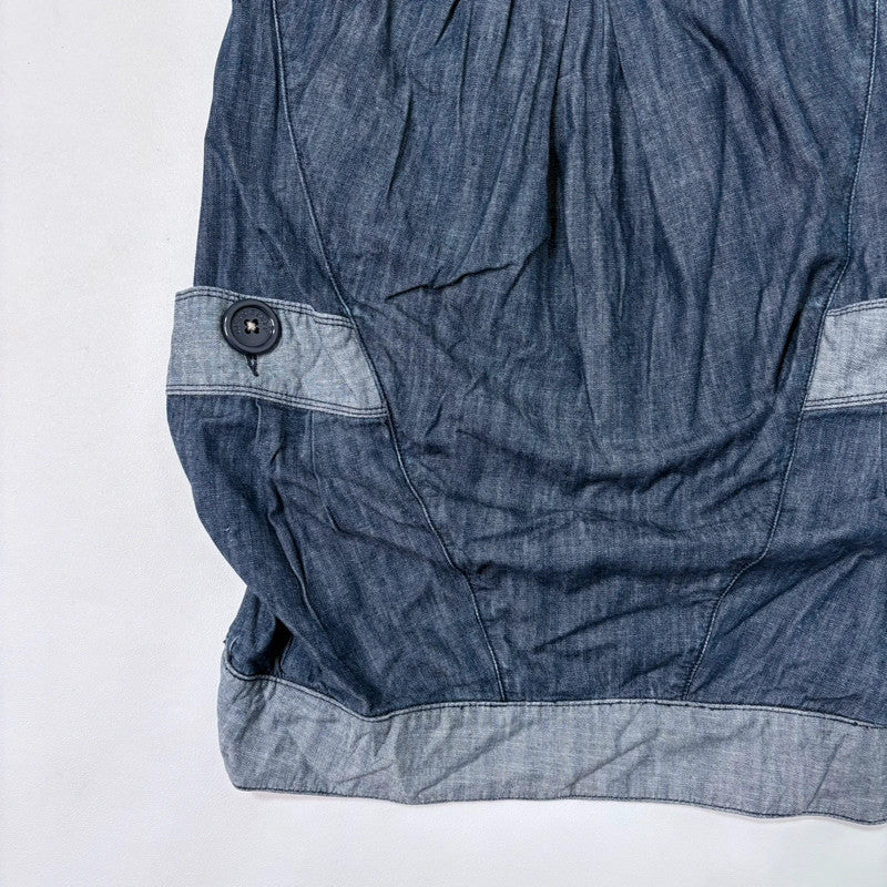 Miss sixty denim pleated pinafore dress
