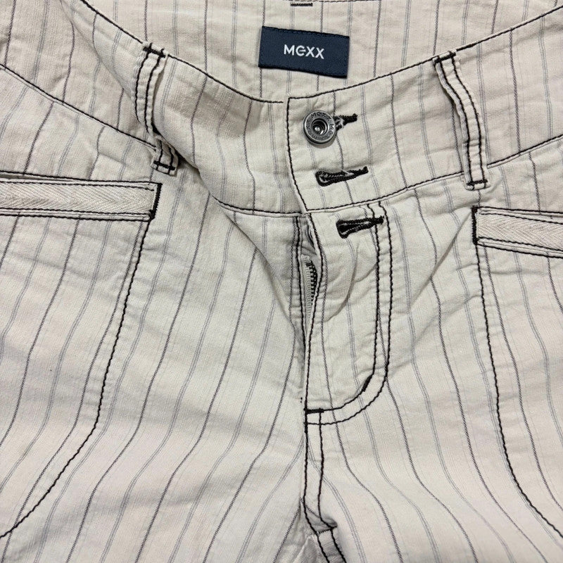 cream pinstripe trousers