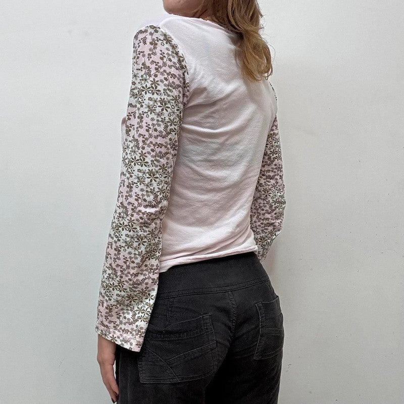 sheer mesh patterned y2k top