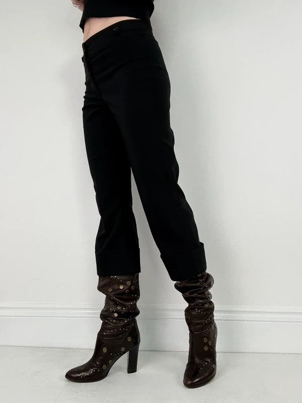 black cropped capri paints