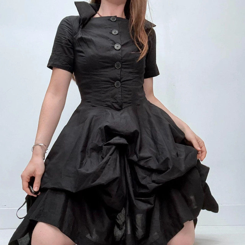 black puff allsaints grunge dress