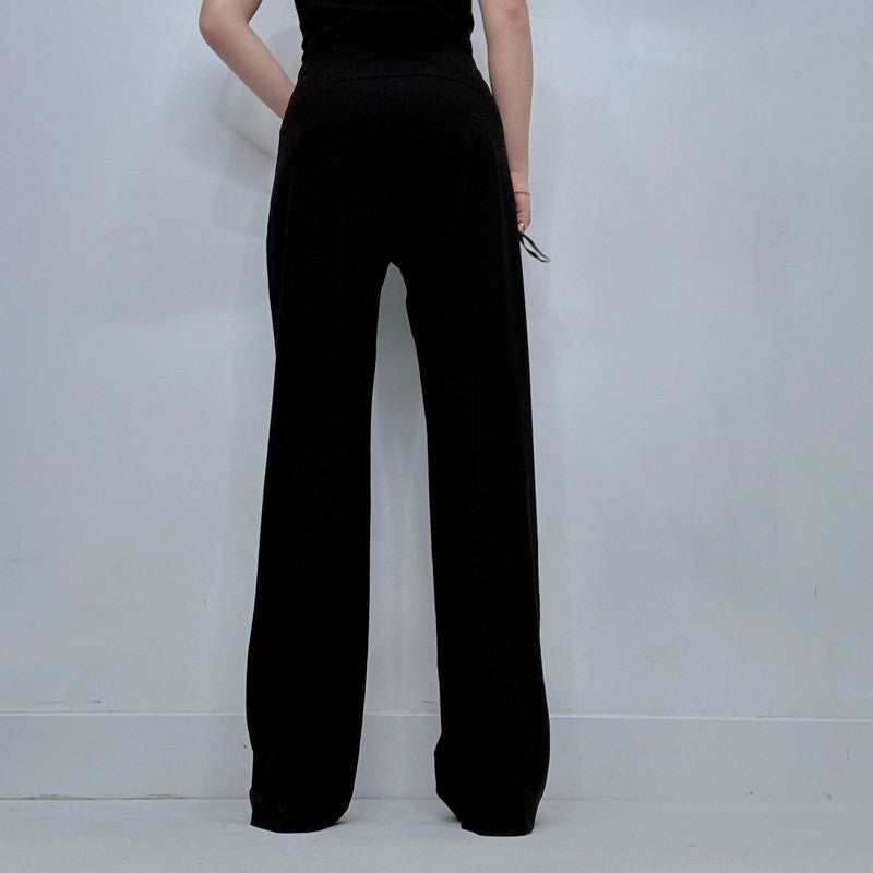 black cop copine wide leg trousers