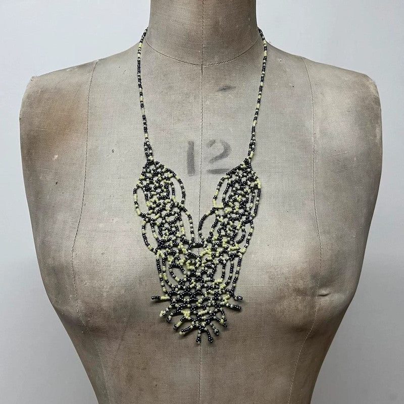 Beaded gothic chandiler necklace