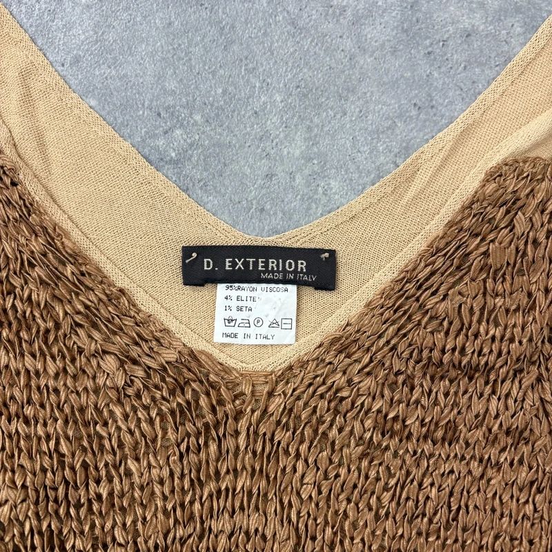 tan knitted slouchy vest top