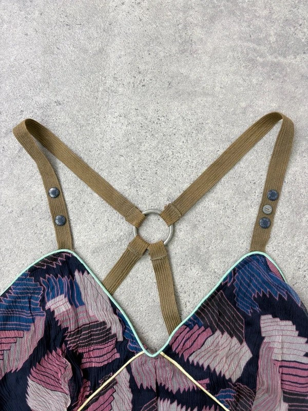 Cargo patterned layered diesel floaty grunge dress