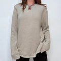 chunky knitted slouchy jumper
