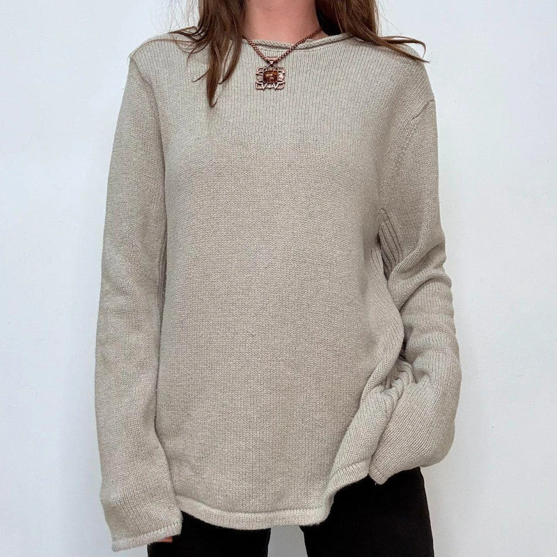 chunky knitted slouchy jumper