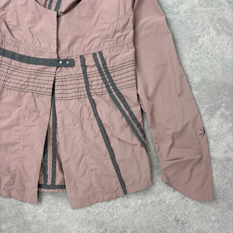 pink structured flared engineered shirt