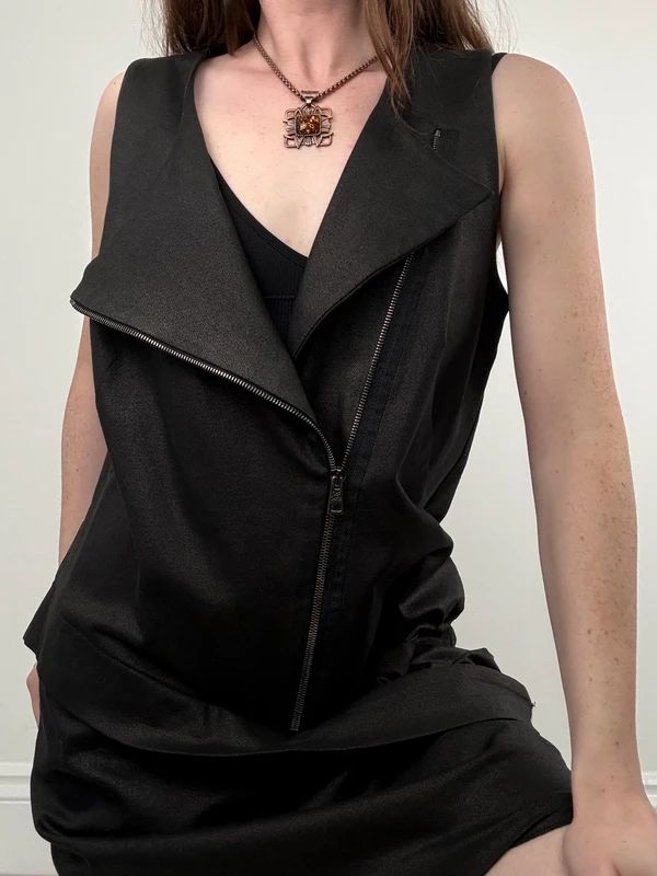 Cop Copine asymmetric boxy zip dress