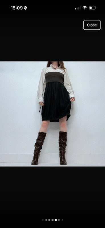 Cop Copine pleated puff midi dress