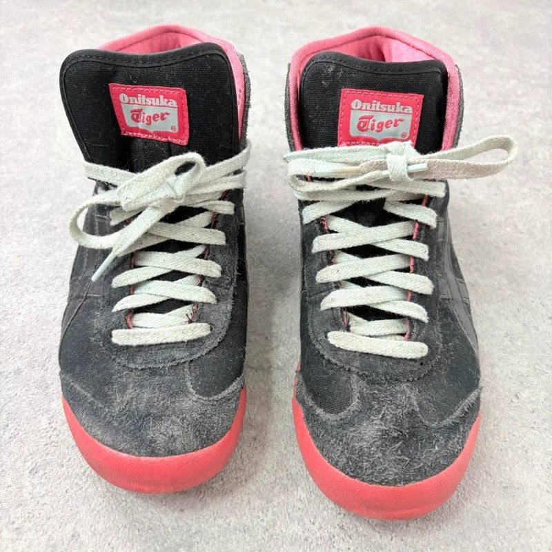 Black leather onitasuka tiger high top trainers