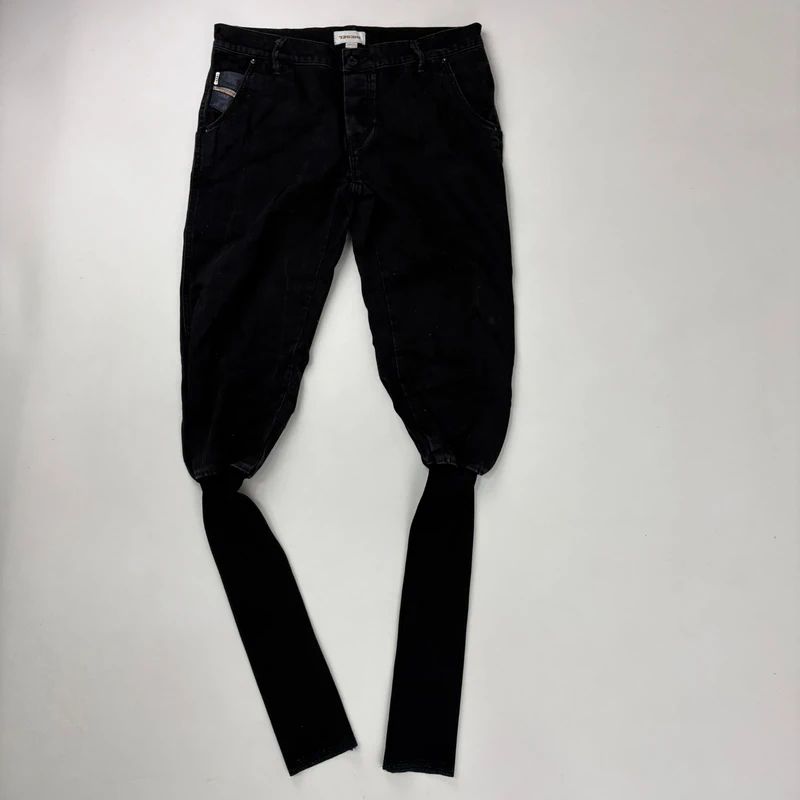 Diesel puff capri grunge rib trousers