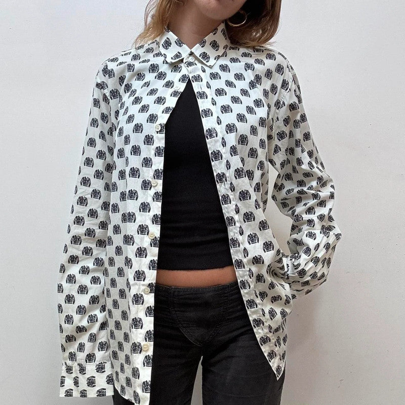 Vintage moschino printed shirt