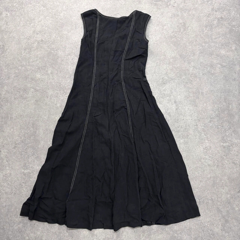 black grunge corset maxi dress