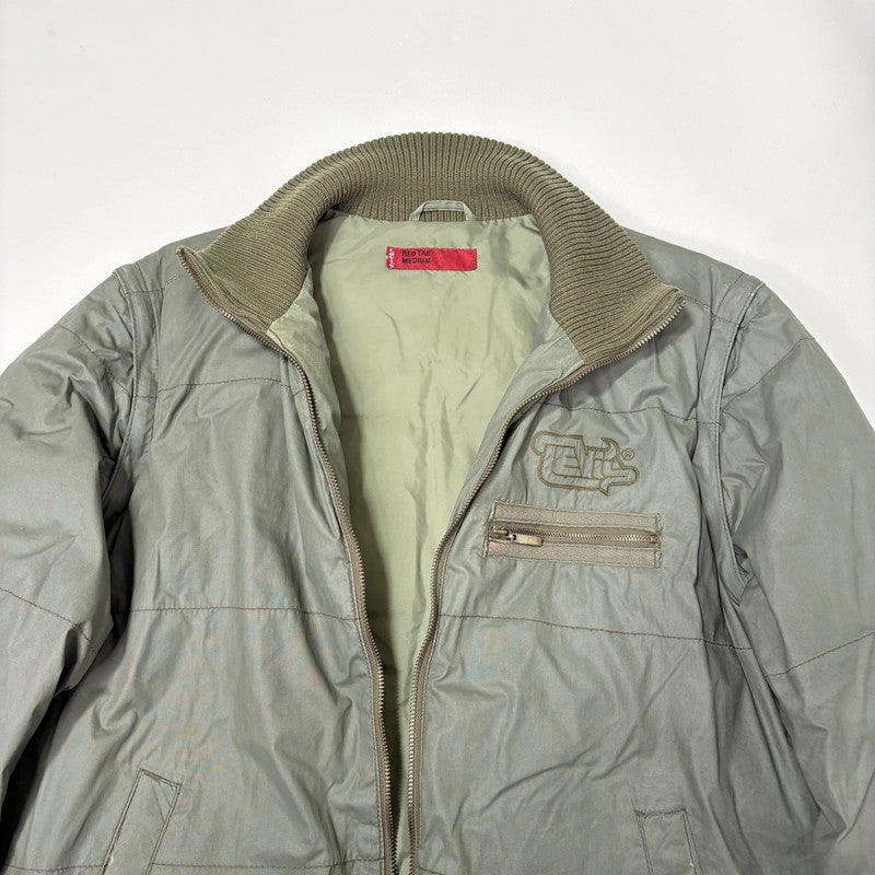 Levi's Khaki puffer bomber jacket