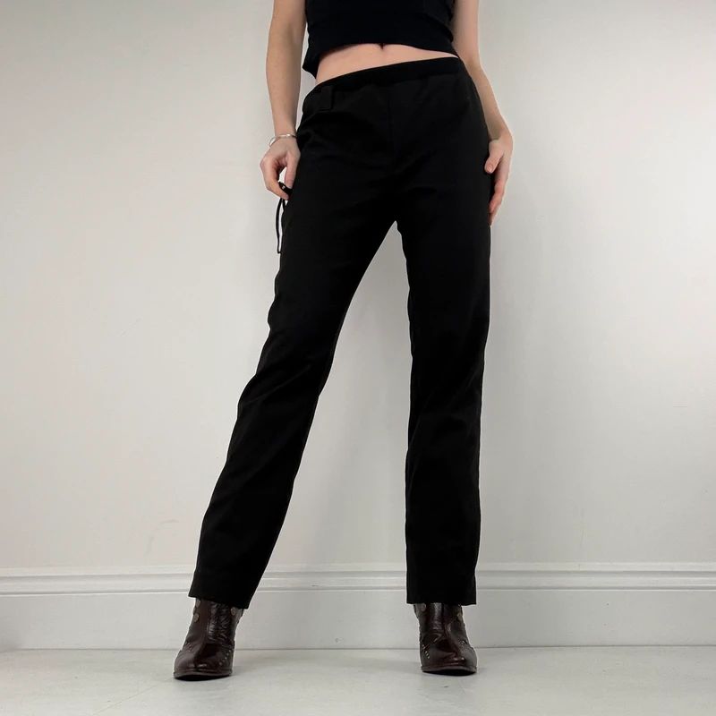 Black Cop Copine straight leg trousers