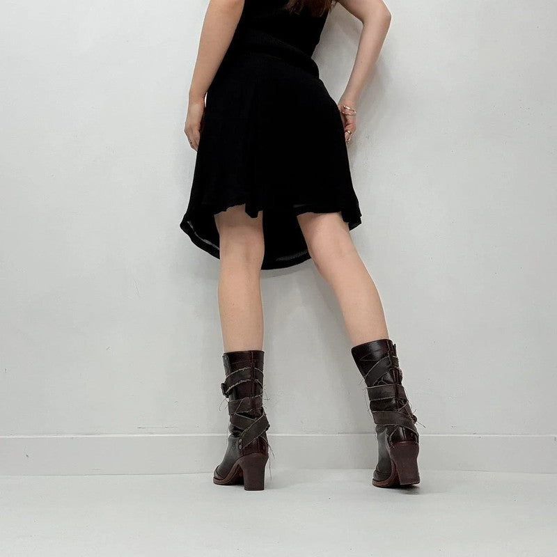 black diesel studded eyelet skirt