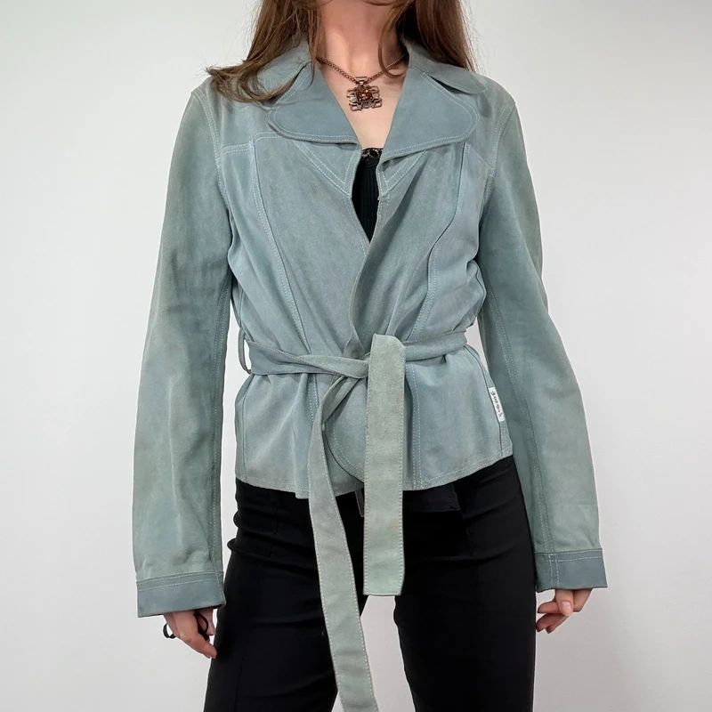 Pale Blue Suede Armani Jacket