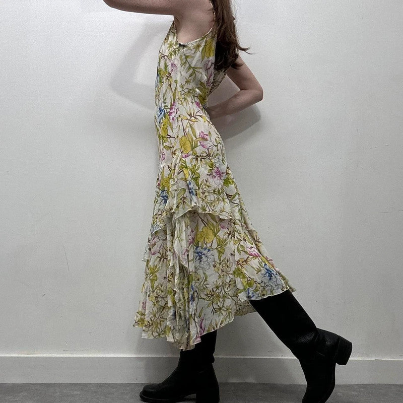 ruffle floral summer dress