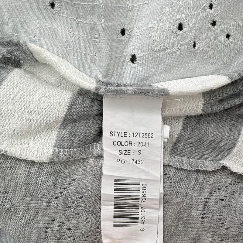 grey striped patchwork asymmetric vest