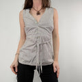 pinstripe g-star cotton cargo waistcoat shirt