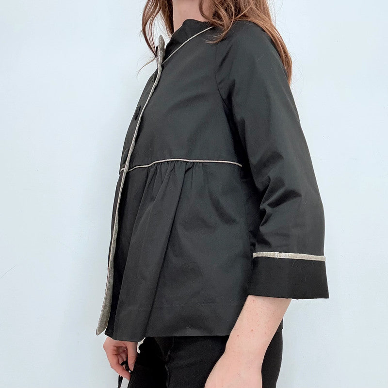 Black flared Maje peacoat