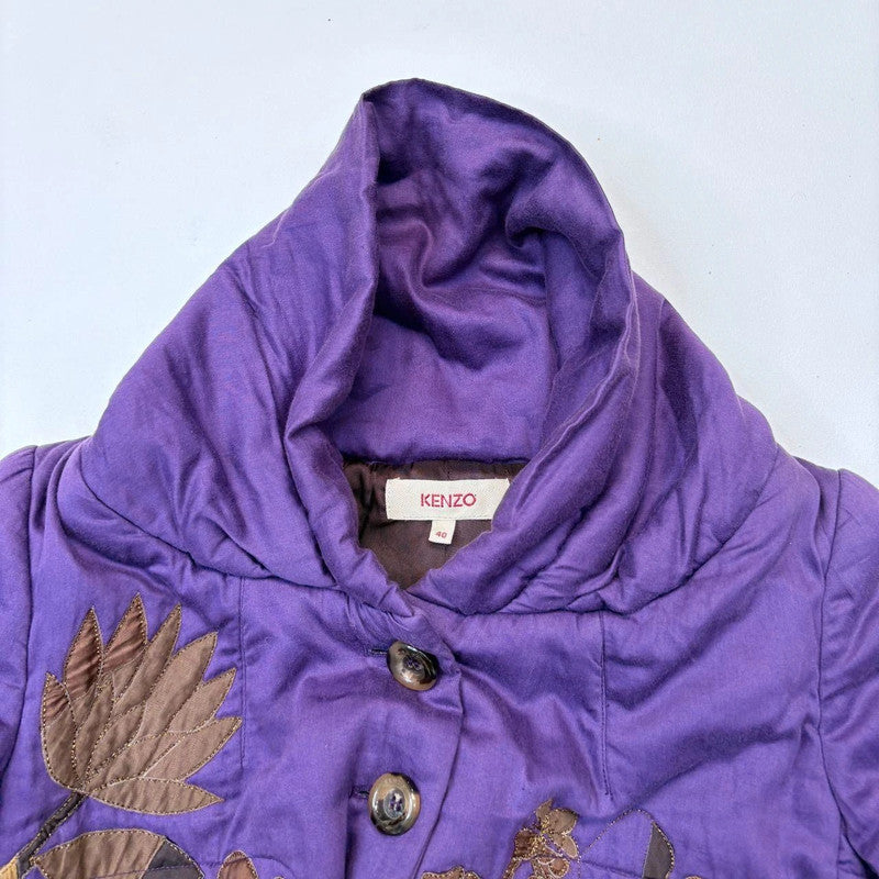 quilted cropped tapestry kenzo peacoat