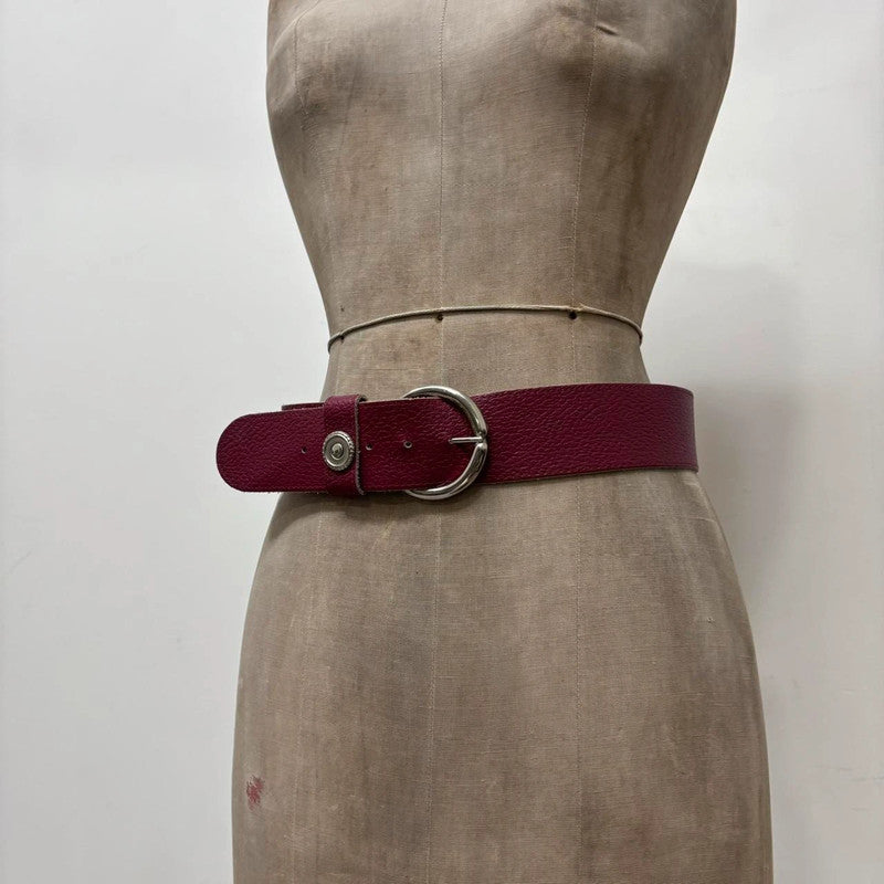 red leather chunky belt