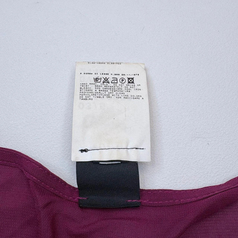 pink ruffle lace Versace blouse