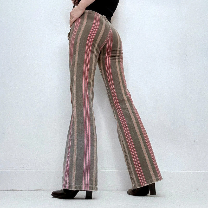 Diesel pinstripe flared jeans